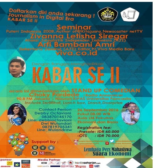 Seminar Jurnalistik di FEB Universitas Pancasila Jakarta